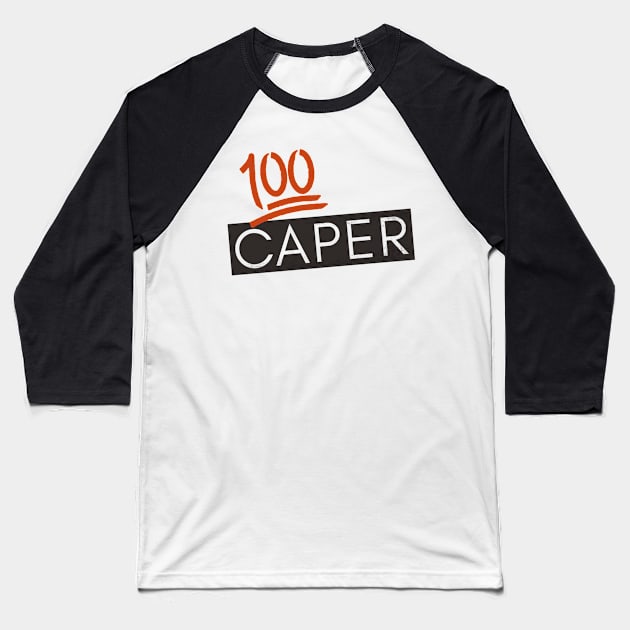 100% CAPER Baseball T-Shirt by SALTY TEES & CO.